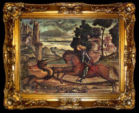 framed  CARPACCIO, Vittore St George and the Dragon (detail) dfg, ta009-2